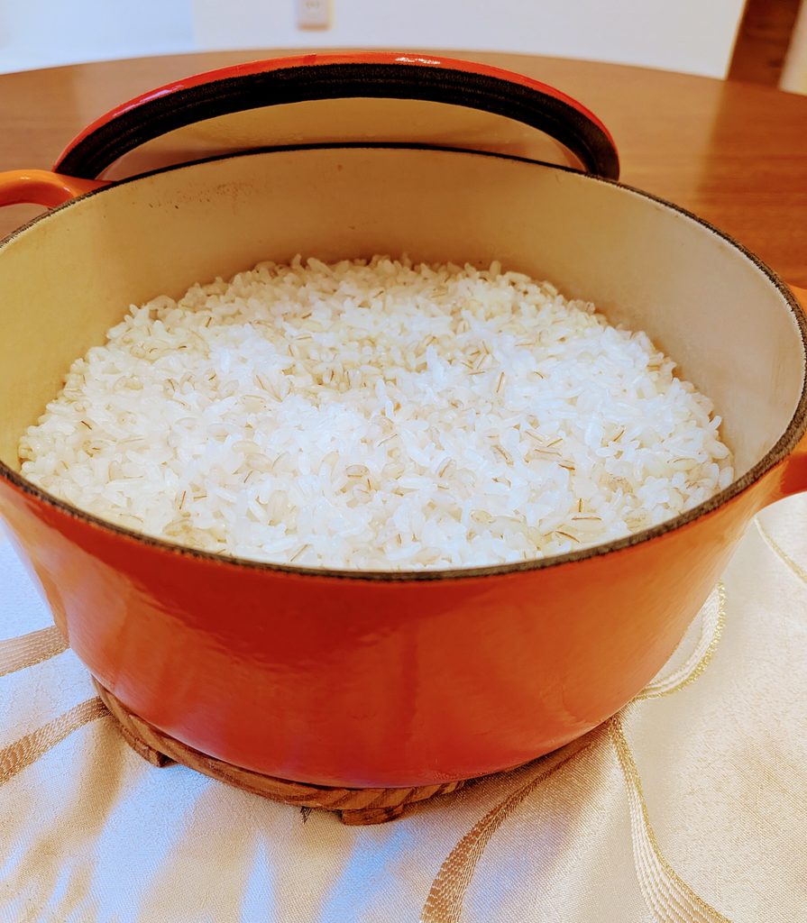 ココット・ロンド20cmで炊いたご飯